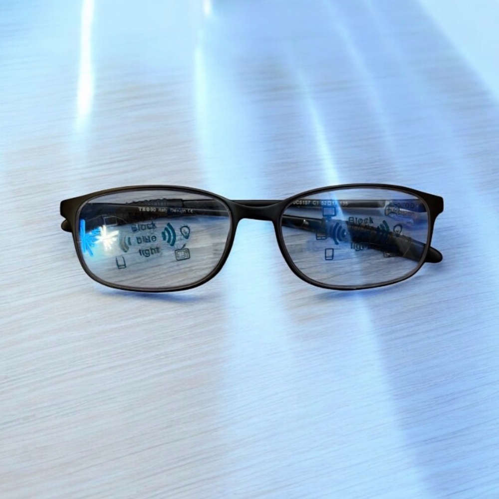 MARE AZZURO Light Blue Blocking Reading Eyeglasses Women & Men +1.00 Black